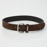 SUEDE LEATHER BELT Dark Brown / Free