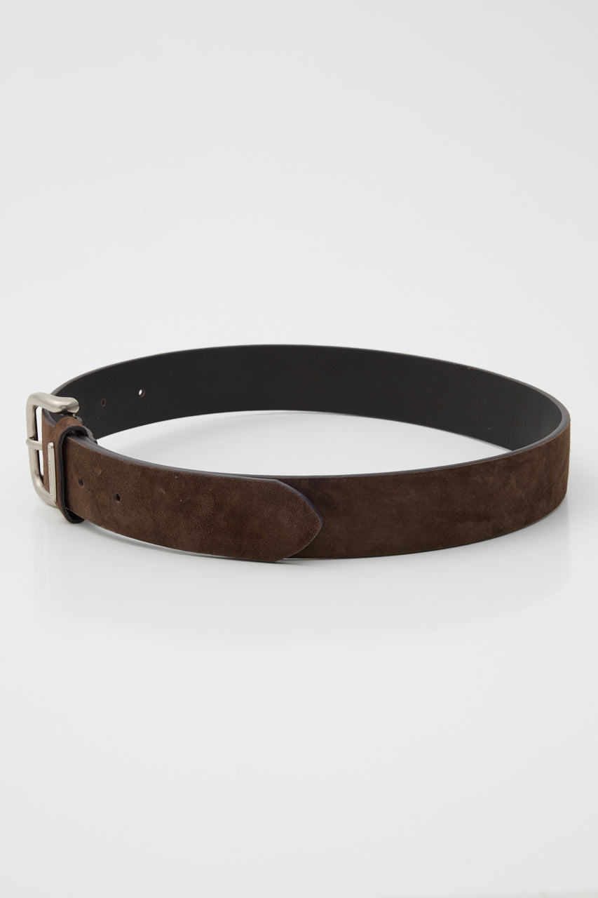 SUEDE LEATHER BELT Dark Brown / Free