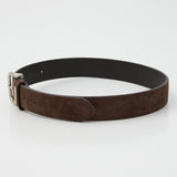 SUEDE LEATHER BELT Dark Brown / Free