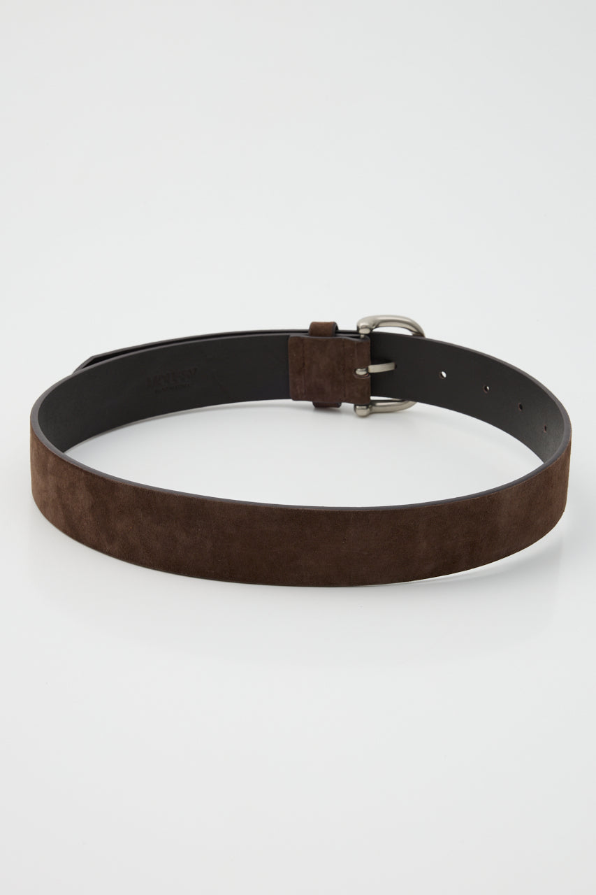 SUEDE LEATHER BELT Dark Brown / Free