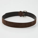 SUEDE LEATHER BELT Dark Brown / Free