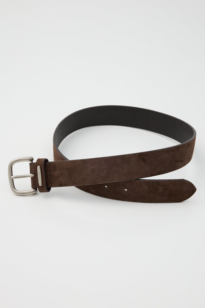 SUEDE LEATHER BELT Dark Brown / Free