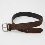 SUEDE LEATHER BELT Dark Brown / Free