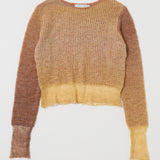 GRADATION CROPPED KNIT TOP Beige / Free