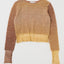 GRADATION CROPPED KNIT TOP Beige / Free