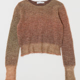 GRADATION CROPPED KNIT TOP Orange / Free