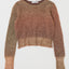 GRADATION CROPPED KNIT TOP Orange / Free