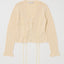 LACE UP RIBBON CARDIGAN Ivory / Free