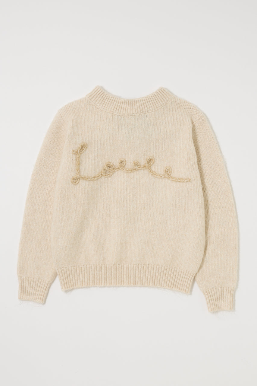 BACK RIBBON SWEATER Ivory / Free