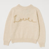 BACK RIBBON SWEATER Ivory / Free
