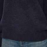 BACK RIBBON SWEATER Navy / Free