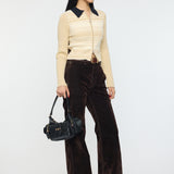 STRIPE ZIP UP KNIT SHIRT Ivory / Free