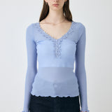 LACE TRIM LONG SLEEVE TEE