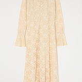 FLOCKY LACE DRESS Ivory / 1 (S)