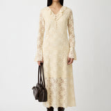 FLOCKY LACE DRESS Ivory / 1 (S)