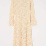 FLOCKY LACE DRESS Ivory / 1 (S)