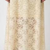 FLOCKY LACE DRESS Ivory / 1 (S)