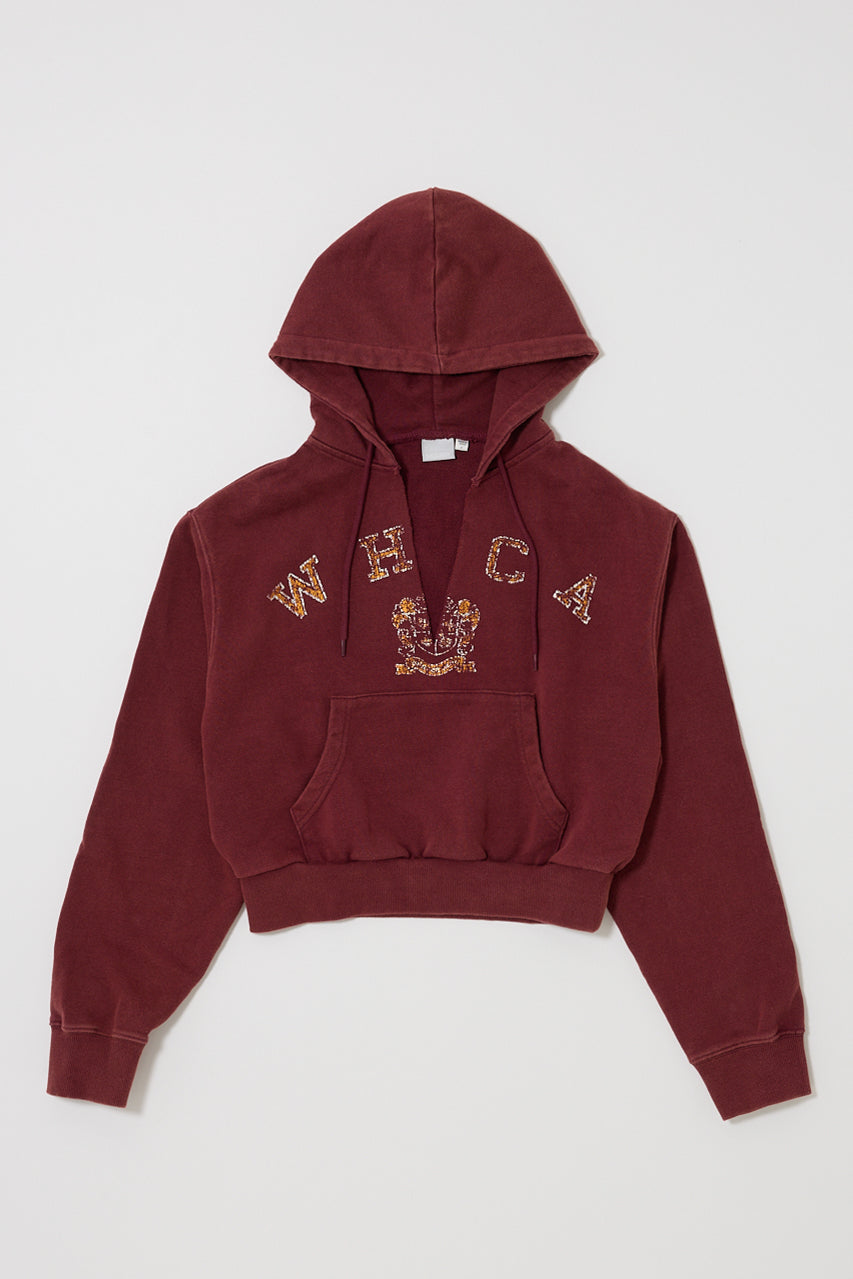 RUGGED LOGO HOODIE Bordeaux / Free