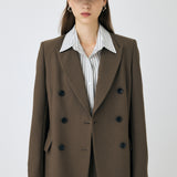 DOUBLE BREASTED PEAKED JACKET