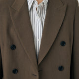 DOUBLE BREASTED PEAKED JACKET