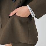 DOUBLE BREASTED PEAKED JACKET