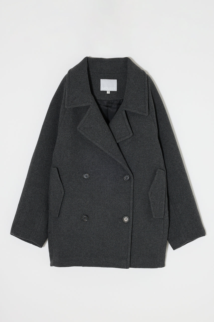 DOUBLE BREASTED MID COAT Charcoal / 1 (S)