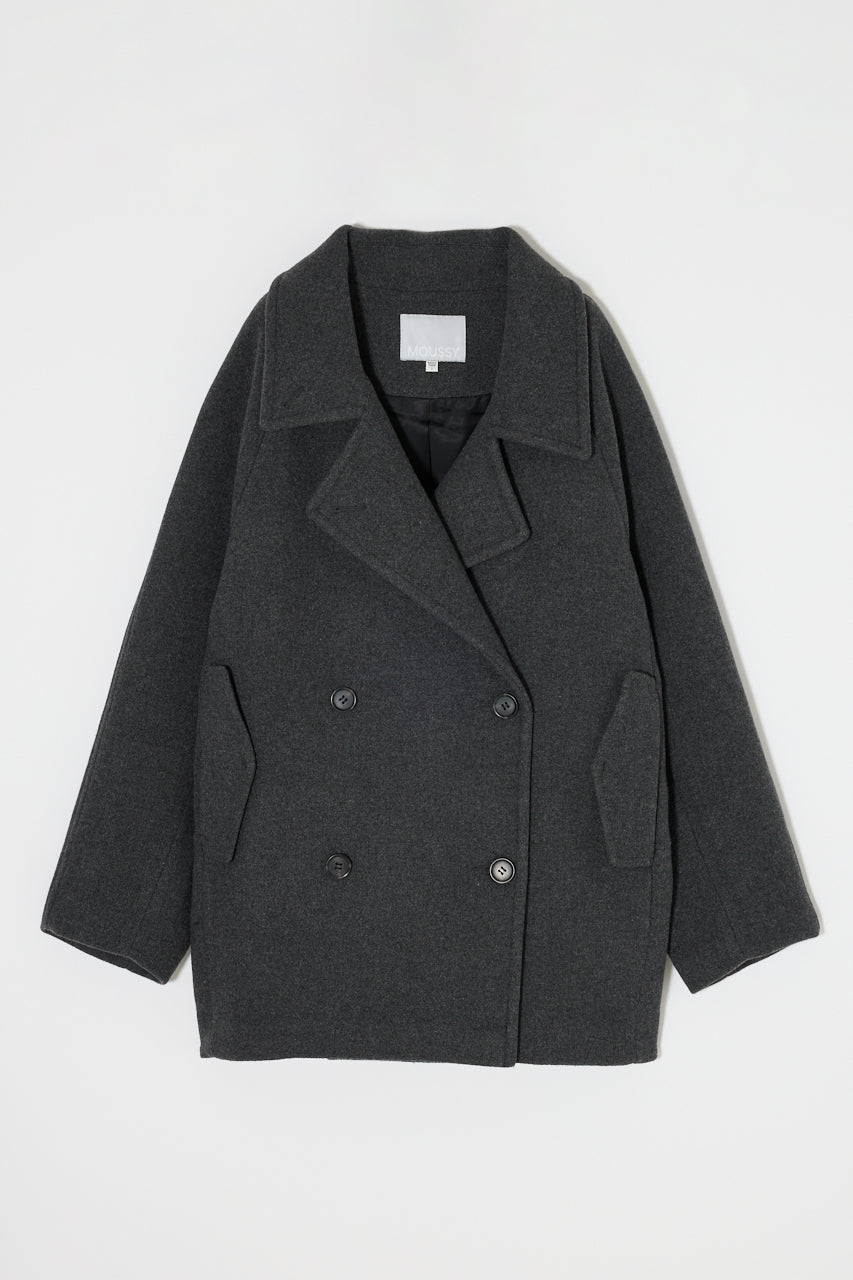 DOUBLE BREASTED MID COAT Charcoal / 1 (S)