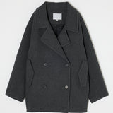 DOUBLE BREASTED MID COAT Charcoal / 1 (S)