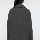 DOUBLE BREASTED MID COAT Charcoal / 1 (S)