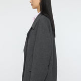 DOUBLE BREASTED MID COAT Charcoal / 1 (S)