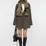 DOUBLE BREASTED MID COAT Multi Brown / 1 (S)