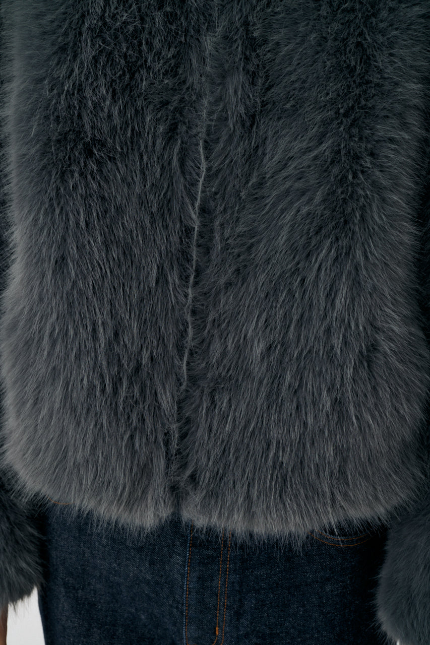 Faux Fur Stand Collar Jacket – MOUSSY