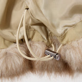 F/FUR STAND COLLAR JACKET Light Beige / Free