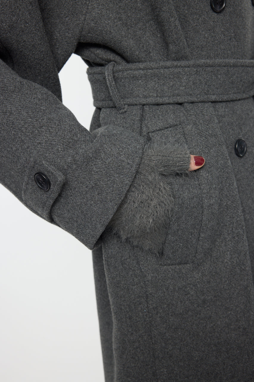 FORM SLEEVE LONG COAT Charcoal / 1 (S)