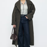 FORM SLEEVE LONG COAT Multi Brown / 1 (S)
