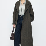 FORM SLEEVE LONG COAT Multi Brown / 1 (S)