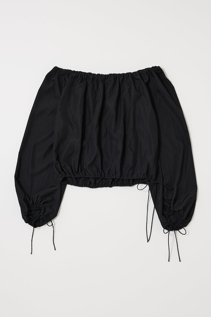 OFF SHOULDER PUFFY BLOUSE Black / Free