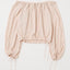 OFF SHOULDER PUFFY BLOUSE Light Pink / Free