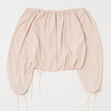 OFF SHOULDER PUFFY BLOUSE Light Pink / Free