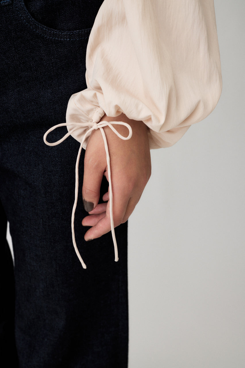 OFF SHOULDER PUFFY BLOUSE Light Pink / Free