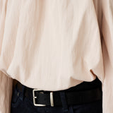 OFF SHOULDER PUFFY BLOUSE Light Pink / Free