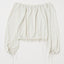 OFF SHOULDER PUFFY BLOUSE White / Free