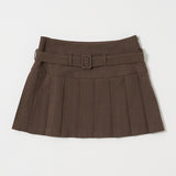 LOW SLUNG PLEATED MINI SKIRT