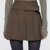 LOW SLUNG PLEATED MINI SKIRT