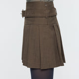 LOW SLUNG PLEATED MINI SKIRT