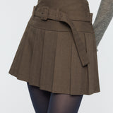 LOW SLUNG PLEATED MINI SKIRT