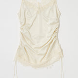 DOT SATIN CAMI DRESS Off White / Free