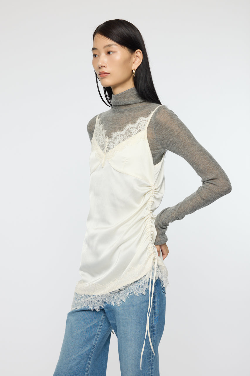 DOT SATIN CAMI DRESS Off White / Free