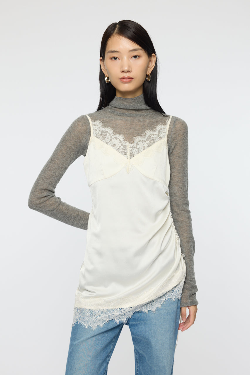 DOT SATIN CAMI DRESS Off White / Free