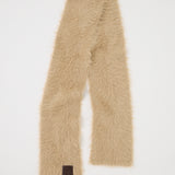 FLUFFY KNIT SCARF Beige / Free